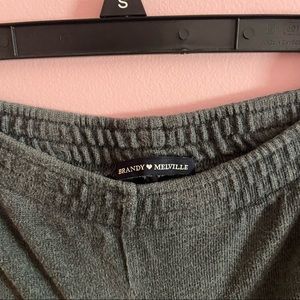 BRANDY MELVILLE Dark Grey with Black Lining - Sweat Shorts